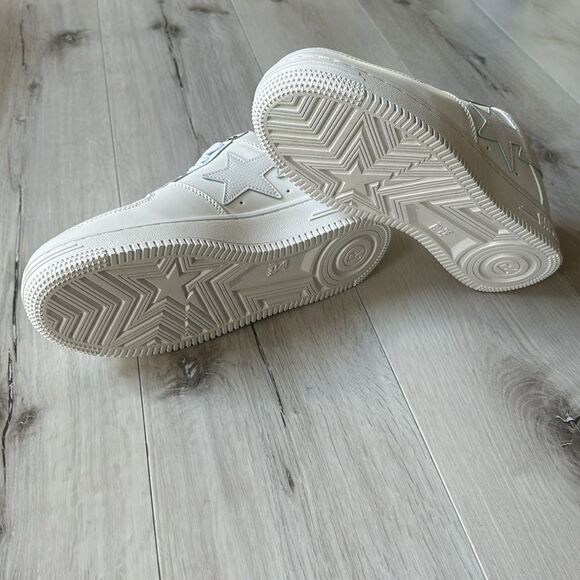 BAPE STA™ #9 MENS SHOES IVORY/WHITE SIZE‎ 8.5 NEW WITHOUT BOX main image 8